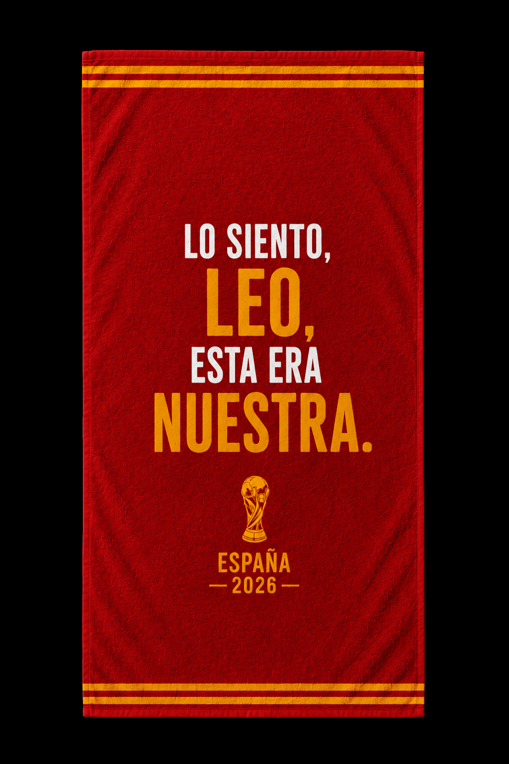 Toalla Lo siento, Leo · España 2026