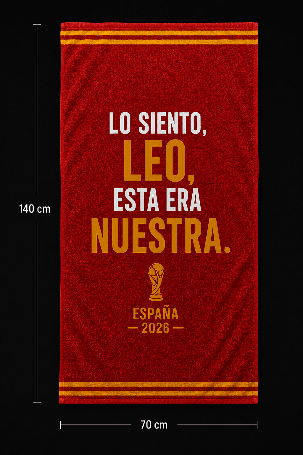 Medidas de la toalla: 70 × 140 cm